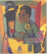 The painter - selfportrait Ernst Ludwig Kirchner